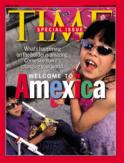 AMEXICA. Lax control of Mexican-American border area. Children in downtown Juarez, Chihuahua State, Mexico. (from Magnum)