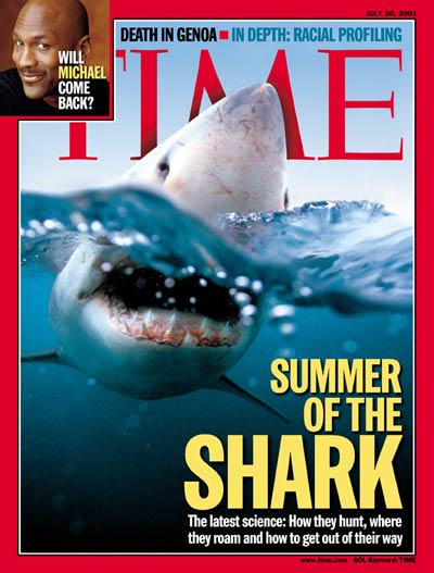 Summer of the Shark'. Inset: Michael Jordan by Marc Hauser.