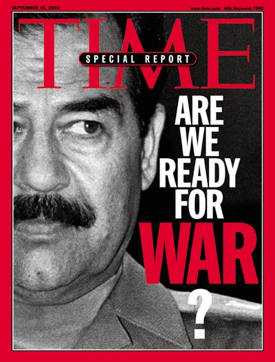 Iraq leader Saddam Hussein, from Media Bank, Reuters-NewMedia Inc/Corbis.