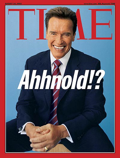 California Gubernatorial candidate, actor Arnold Schwarzenegger