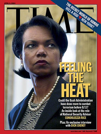 Feeling the Heat.' Photograph of National Security Adviser Condoleezza Rice by Christopher Morris-VII