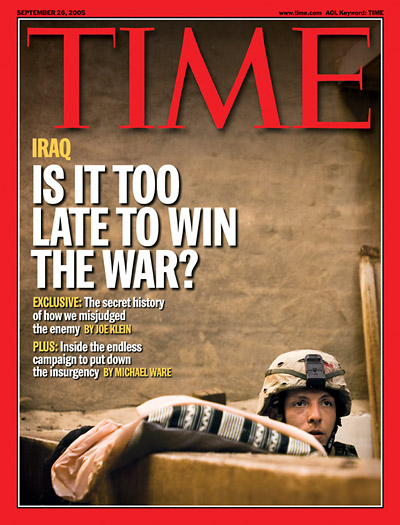 TIME Magazine Cover: Is It Too Late To Win the War? -- Sep. 26, 2005