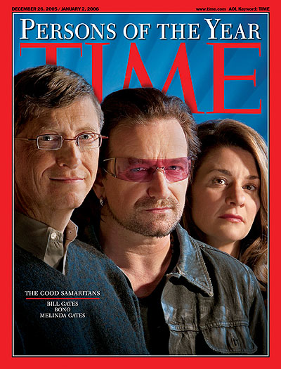 Bill Gates, Bono and Melinda Gates: three people on a global mission to end poverty, disease and indifference