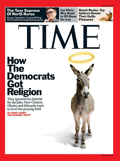 Photo of a donkey with a halo. Photo-Illustration for TIME. Donkey from Getty Images