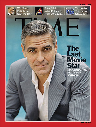 A portrait of George Clooney George Clooney photographed at his home in Studio City, Calif., on Feb. 18, 2008, exclusively for TIME by Sam Jones