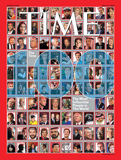 Covers of The Most Influential People in The World. Design for TIME by Chip Kidd