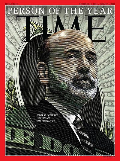 Illustration of Federal Reserve Chairman Ben Bernanke
