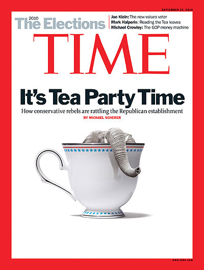 An elephant in a tea cup