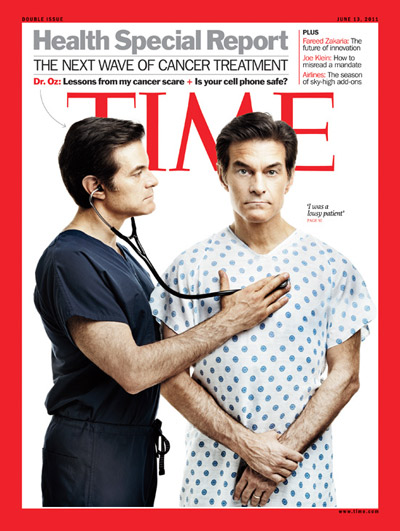 Picture of Dr. Oz as a doctor and patient