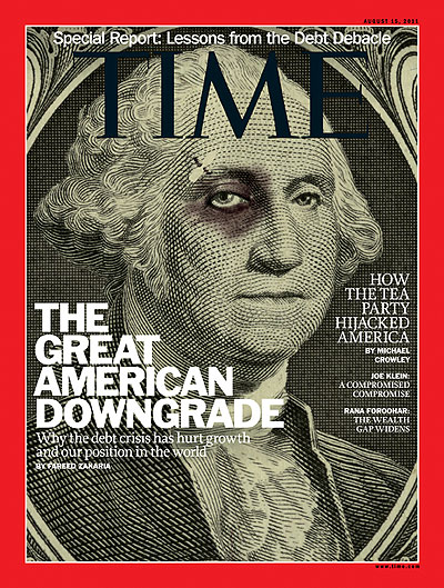 George Washington on the U.S. one dollar bill with a black eye