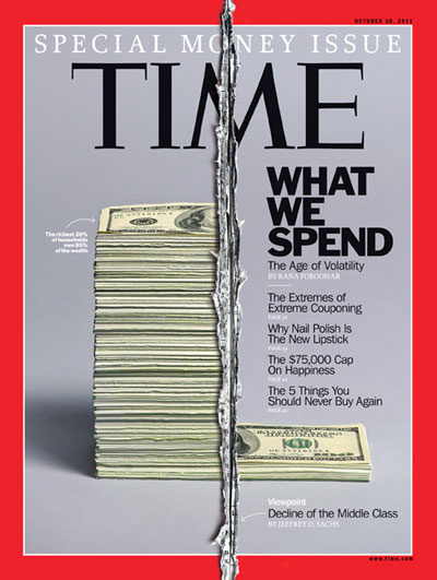 TIME Magazine Cover: Special Money Issue: What We Spend -- Oct. 10, 2011
