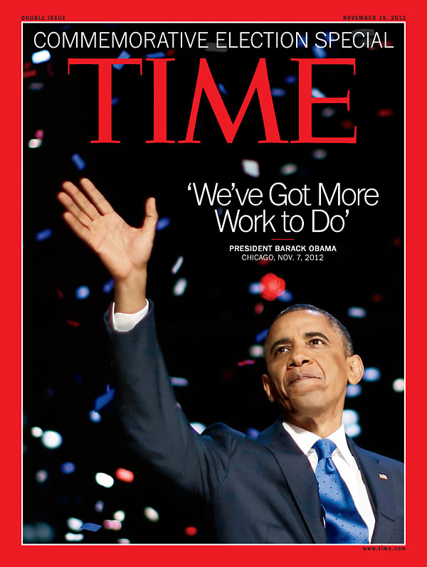 Color photograph of Barack Obama waving
