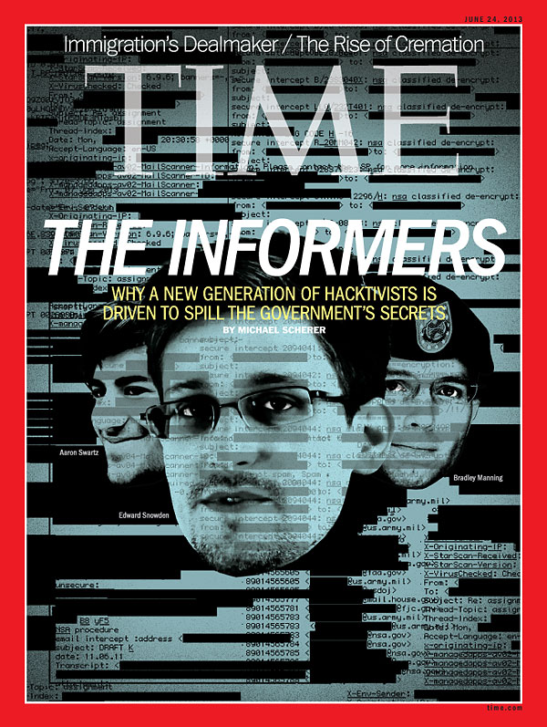TIME Magazine Cover: The Informers - June 24, 2013 - Data - Privacy ...