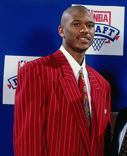 Jalen Rose dons iconic NBA draft suit, Get Up!