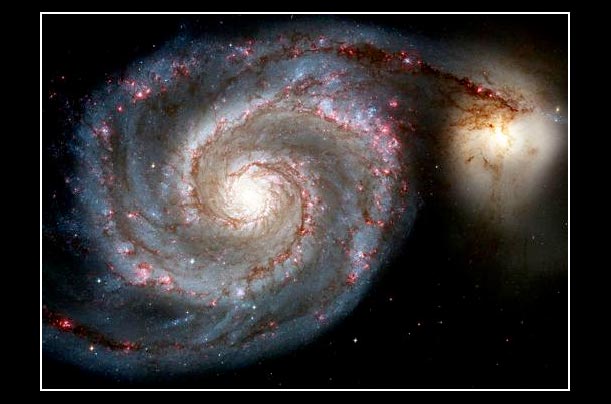 The Whirlpool Galaxy, as seen by the Hubble Space Telescope The Whirlpool Galaxy, as seen by the Hubble Space Telescope