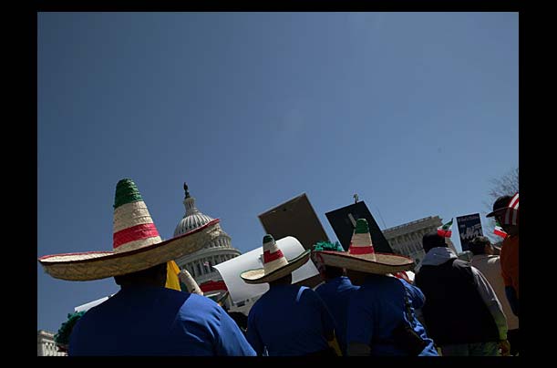 Immigrants and religious leaders demonstrate on Capitol Hil
