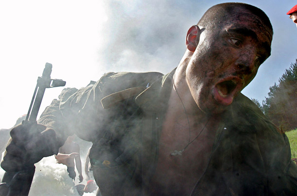 Belarus soldier training Minsk