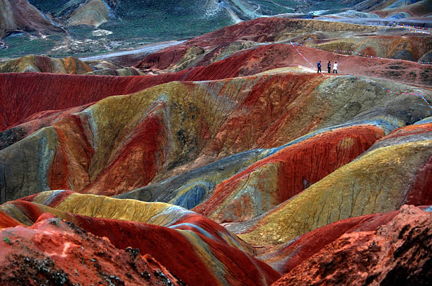 A Danxia landform in Zhangye, Gansu Province, China A Danxia landform in Zhangye, Gansu Province, China
