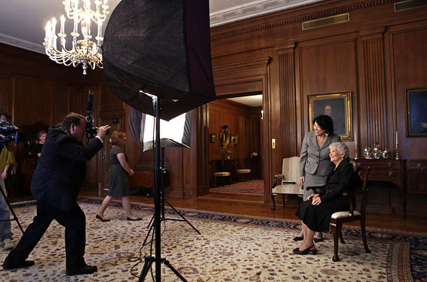 Incoming Supreme Court Justice Sonia Sotomayor with her mother Celina