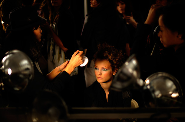 A model at New York City's Fashion Week