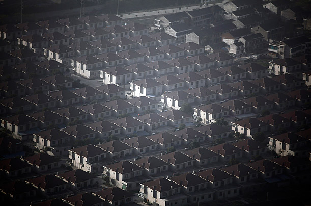 New houses stand in Huaxi village, China's richest village in Jiangsu province.